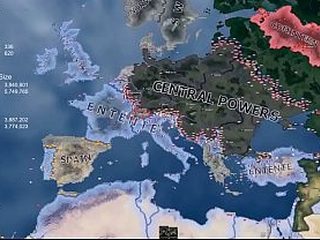 WW1 Time-lapse - The Great War Mod (Hoi4)
