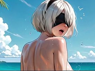 Nier 2B - Creampie fire ignites body wild and furious AI