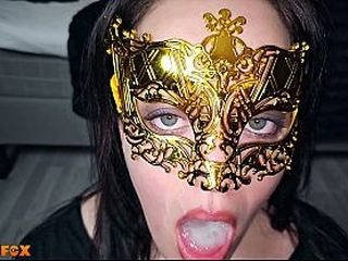 Amateur Milf enjoys a huge load of cum before swallowing it - Millie Fox