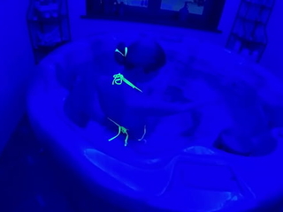 Ultraviolet pleasure in a bikini